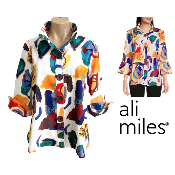 Ali Miles Tops - Ali Miles Art to wear Petite Medium Art to Wear Jacket